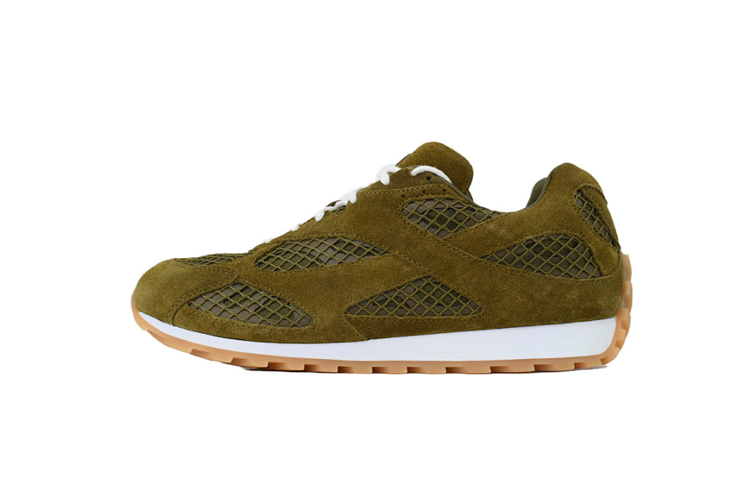Bottega Veneta Orbit Low-Top Casual Running Shoes Suede Green Size 36-47
