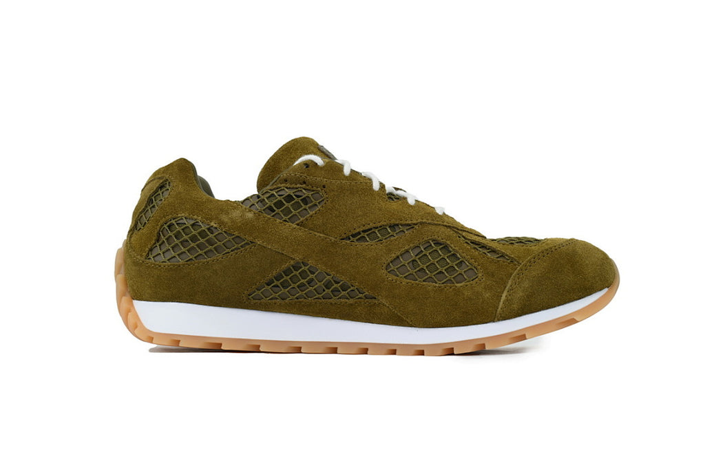 Bottega Veneta Orbit Low-Top Casual Running Shoes Suede Green Size 36-47