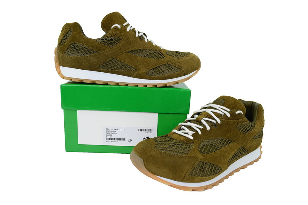 Bottega Veneta Orbit Low-Top Casual Running Shoes Suede Green Size 36-47