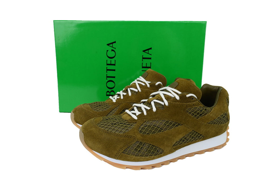 Bottega Veneta Orbit Low-Top Casual Running Shoes Suede Green Size 36-47