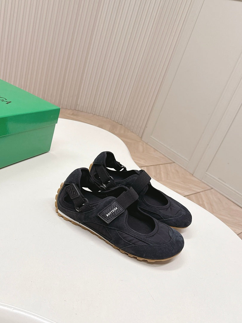 Bottega Veneta Orbit Flash Mary-Jane Sneakers Black