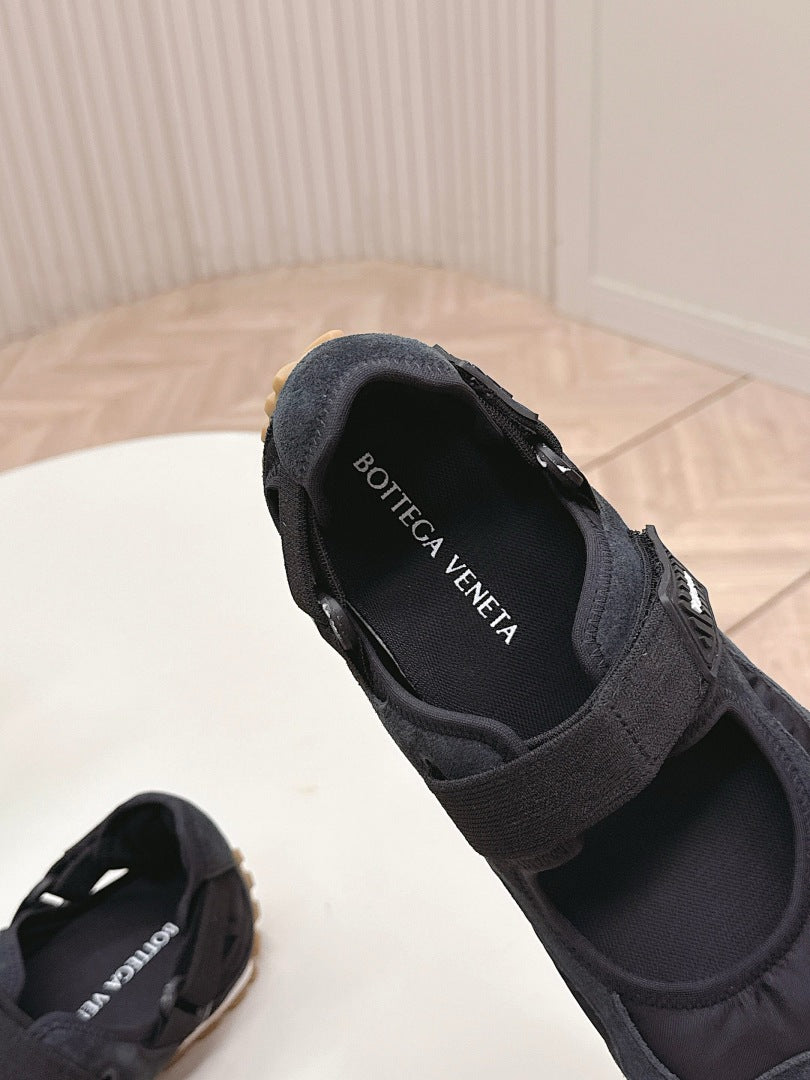 Bottega Veneta Orbit Flash Mary-Jane Sneakers Black
