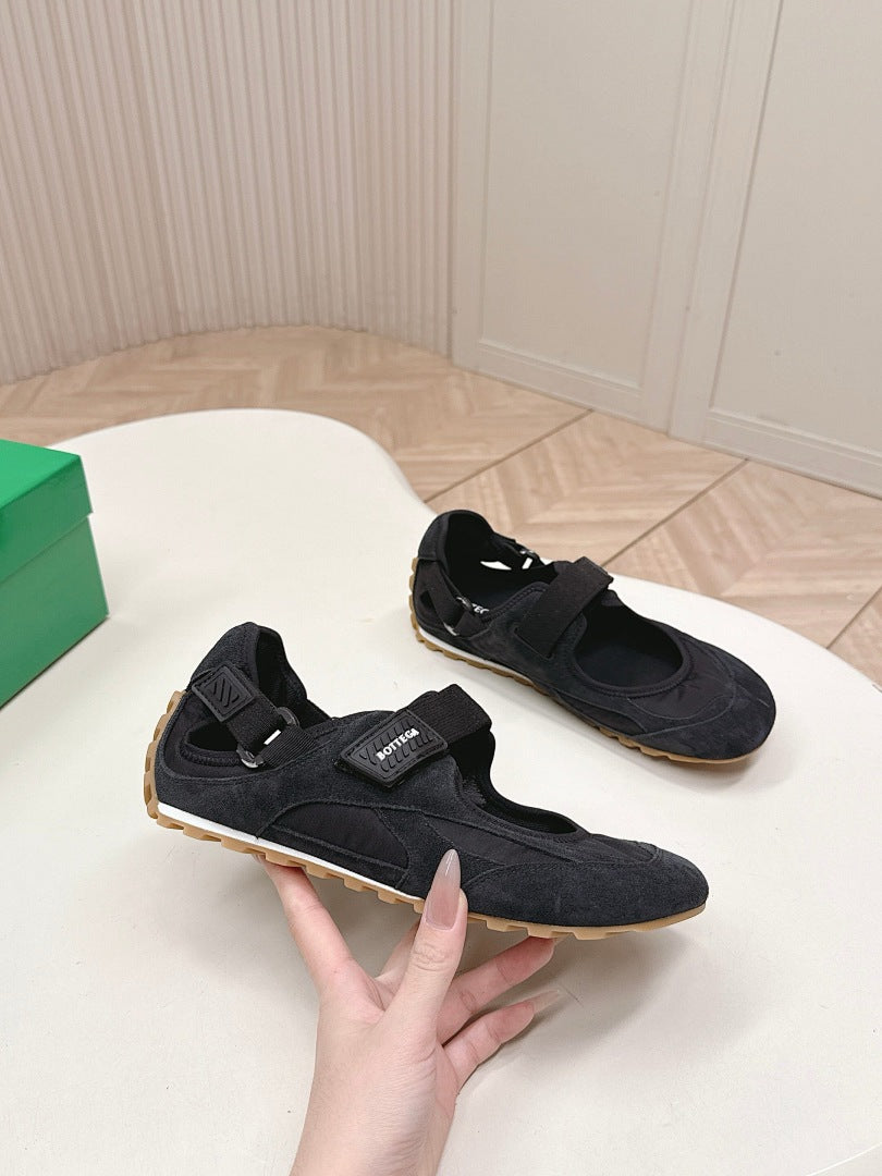 Bottega Veneta Orbit Flash Mary-Jane Sneakers Black