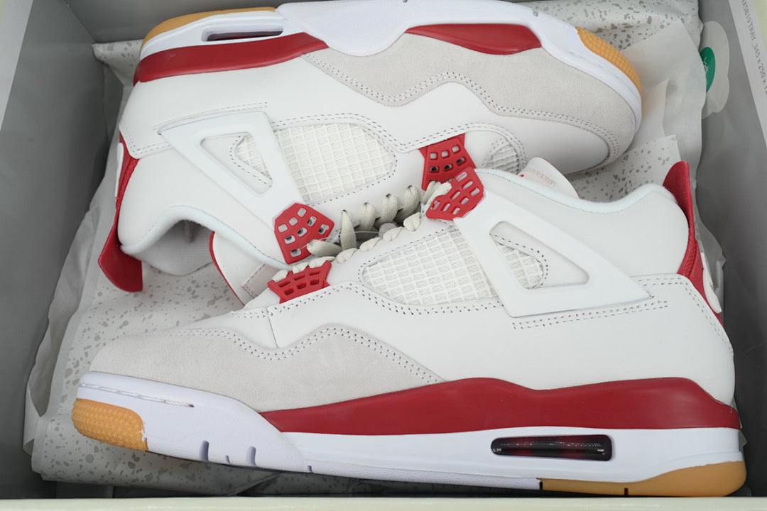 SB x Air Jordan 4 Retro SP 'Varsity Red' Basketball Shoes White Red