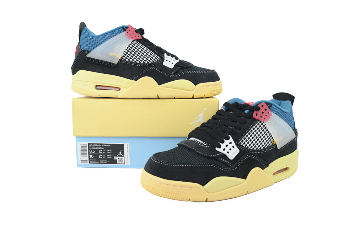 Union LA x Air Jordan 4 Retro SP Off Noir Black Basketball Shoes
