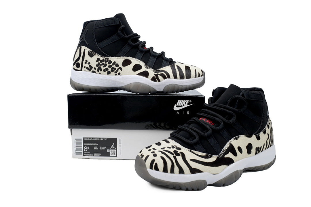 Air Jordan 11 Retro ‘Animal Instinct’ Basketball Sneakers Black White