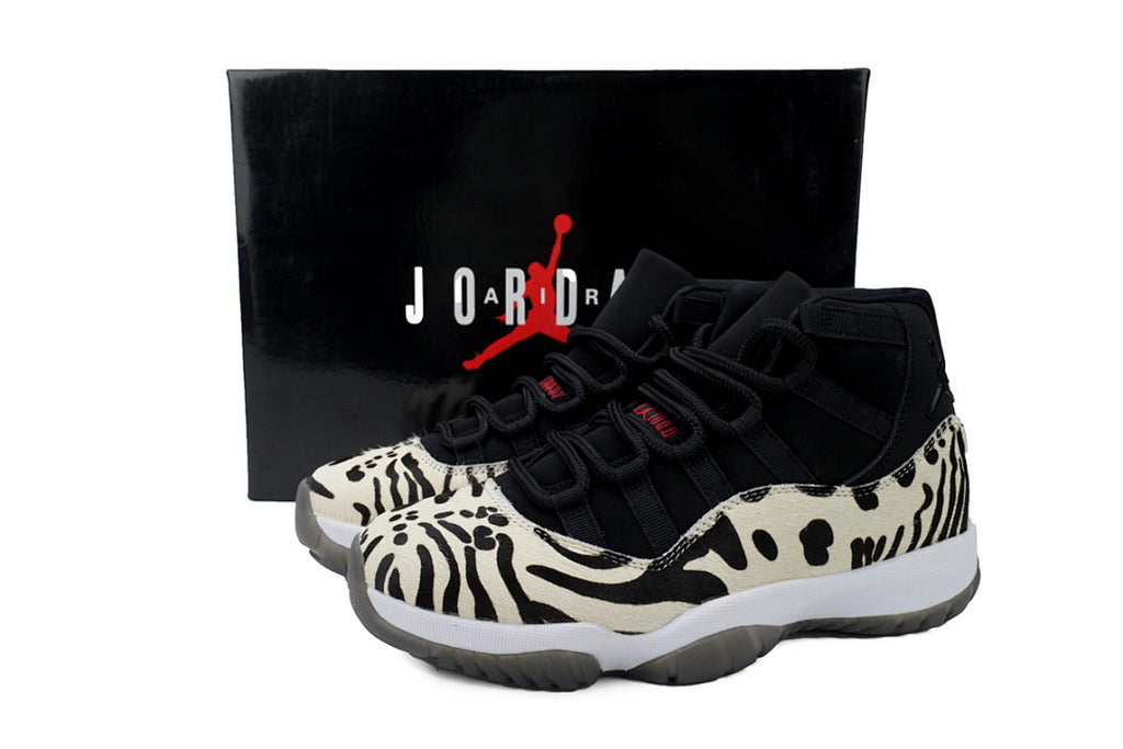 Air Jordan 11 Retro ‘Animal Instinct’ Basketball Sneakers Black White