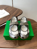 Bottega Veneta Orbit Flash Mary-Jane Sneakers Grey White