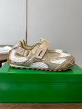 Bottega Veneta Orbit Flash Mary-Jane Sneakers Gold White