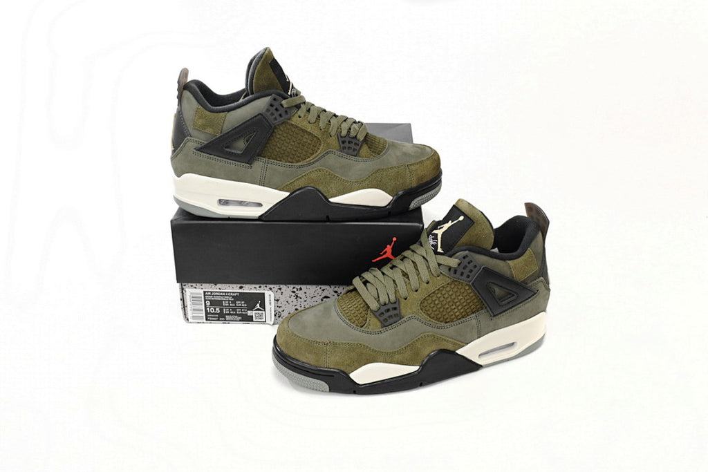 Air Jordan 4 Retro Craft “Olive” Basketball Shoes Army Green