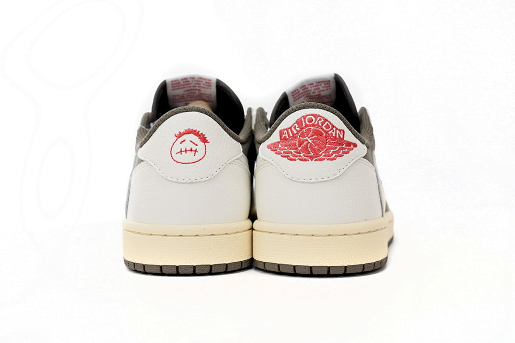 Travis Scott x Air Jordan 1 Low Reverse Mocha Sneakers White Brown