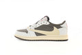 Travis Scott x Air Jordan 1 Low Reverse Mocha Sneakers White Brown
