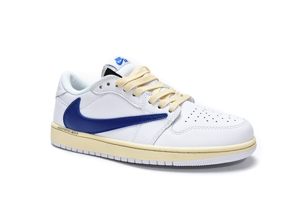 Travis Scott x Air Jordan 1 Low White Blue Sneakers