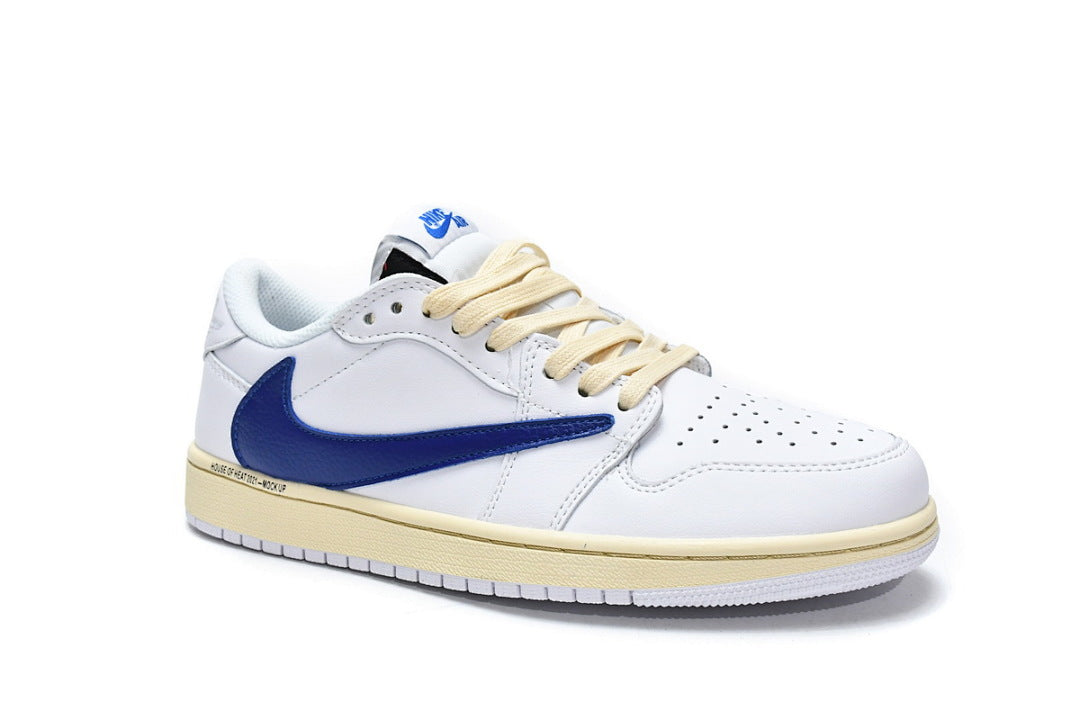 Travis Scott x Air Jordan 1 Low White Blue Sneakers